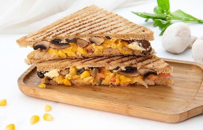 Mushroom & Corn Sandwich
